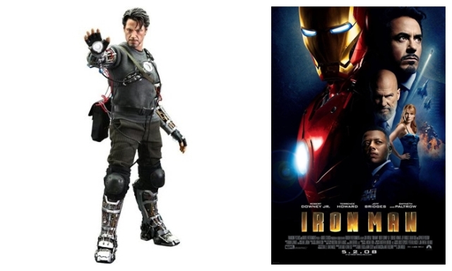 Robert Downey, Jr. as Tony Stark Mech Test Version: Iron Man Movie Action Figure