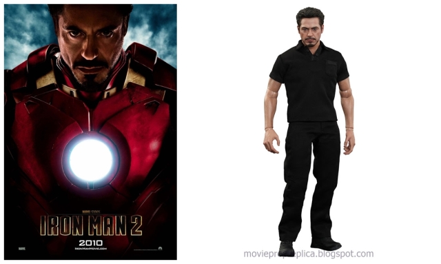 Robert Downey Jr. as Tony Stark with Arc Reactor Creation Accessories: Iron Man 2 Movie Action Figure
