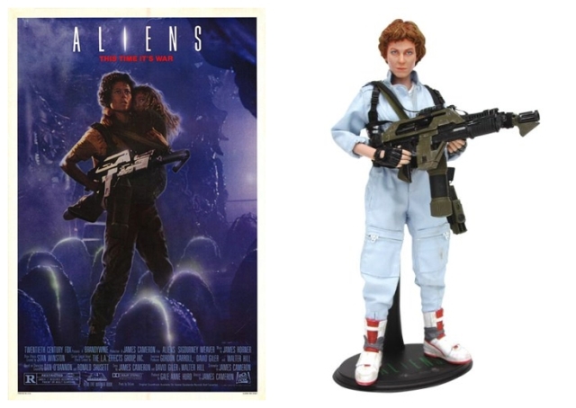 Sigourney Weaver as Ellen Ripley in Aliens Movie Action Figure