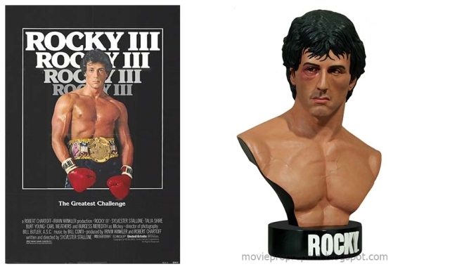 Sylvester Stallone as Rocky Balboa Italian Stallion Rocky 3 Movie Action Figure Lifesize Bust